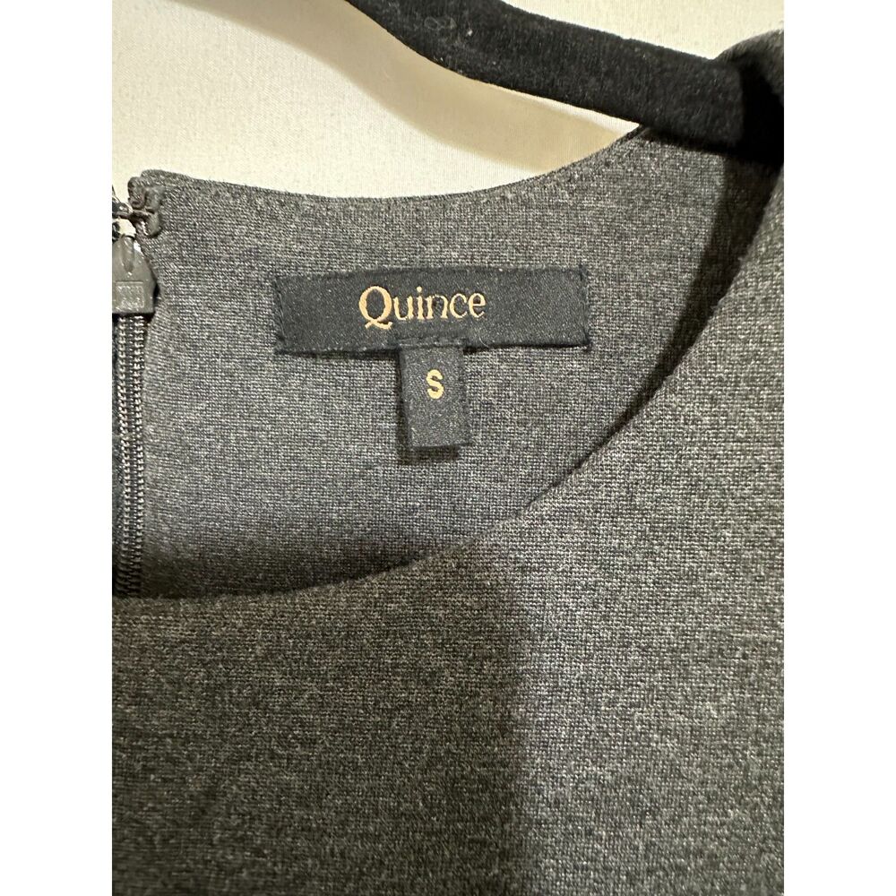 Quince Women Ultra-Stretch Ponte Sleeveless Sheath Mini Dress Gray Size S - Picture 2 of 3